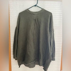 long army green aerie crewneck